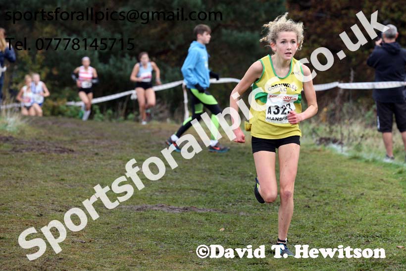 Womens under-17s National Cross Country Relay, Berry Hill Park, Mansfield. Photo:  David T. Hewitson/Sports for All Pics